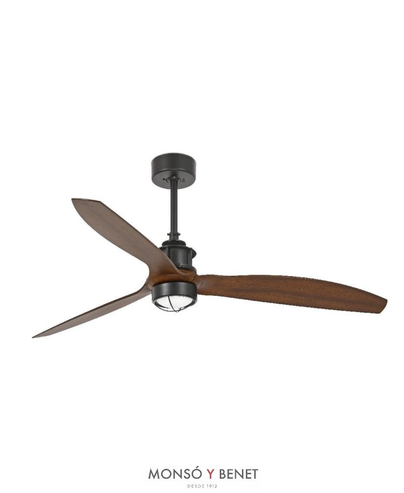 JUST FAN Ø1280 MM NEGRO PALAS MADERA OSC 17W 3000K
