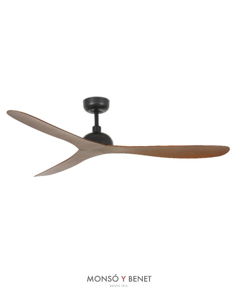 GOTLAND Ø1320MM NEGRO 3 PALAS MADERA