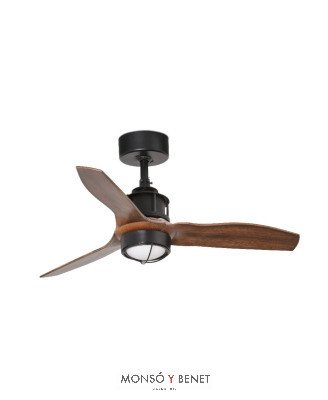 JUST FAN XS Ø810 MM NEGRO PALAS MADERA 17W 3000K