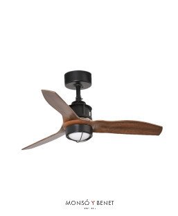 JUST FAN XS Ø810 MM NEGRO PALAS MADERA 17W 3000K