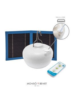 LINTERNA COLGANTE LED SOLAR USB CHERRY-SC