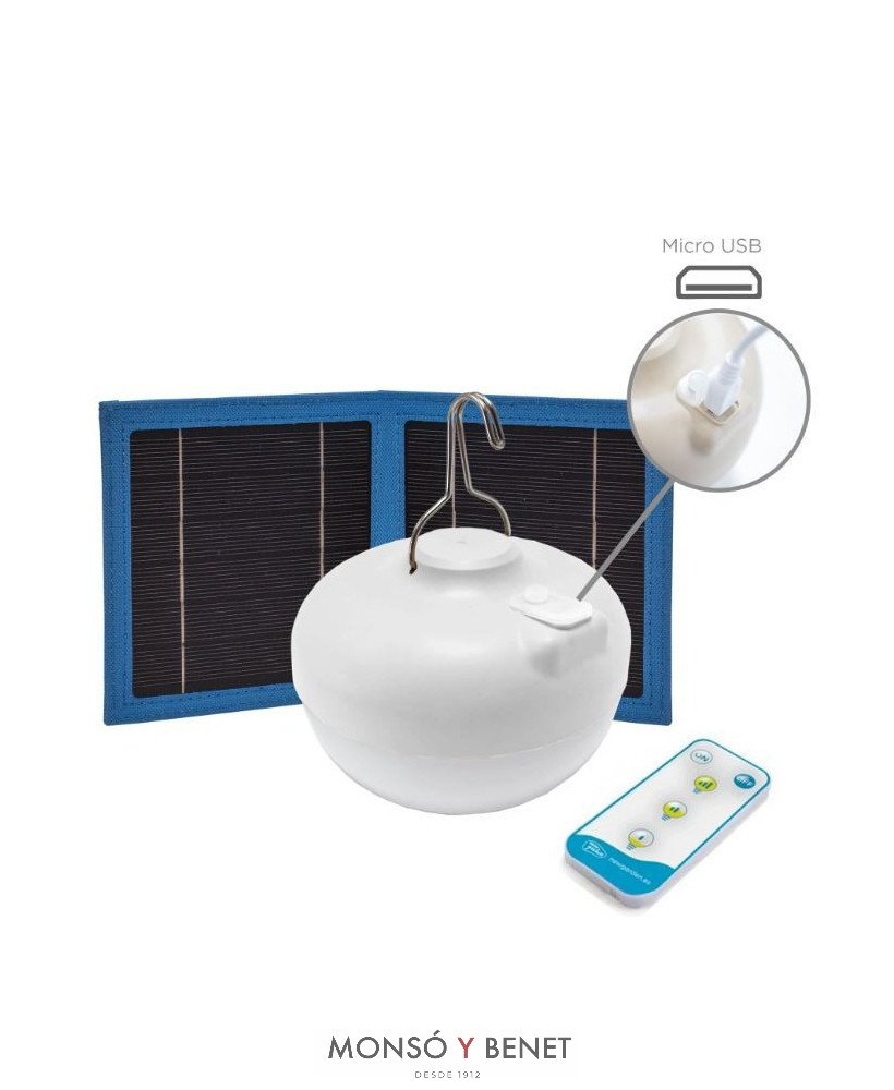 LINTERNA COLGANTE LED SOLAR USB CHERRY-SC