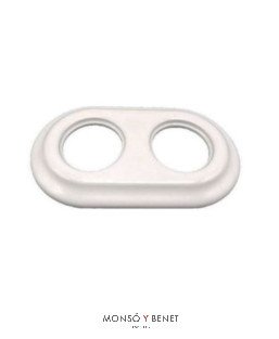 MARCO 2 ELEMENTOS 9206PB PORCELANA BLANCO EMPOTRAR FBDE