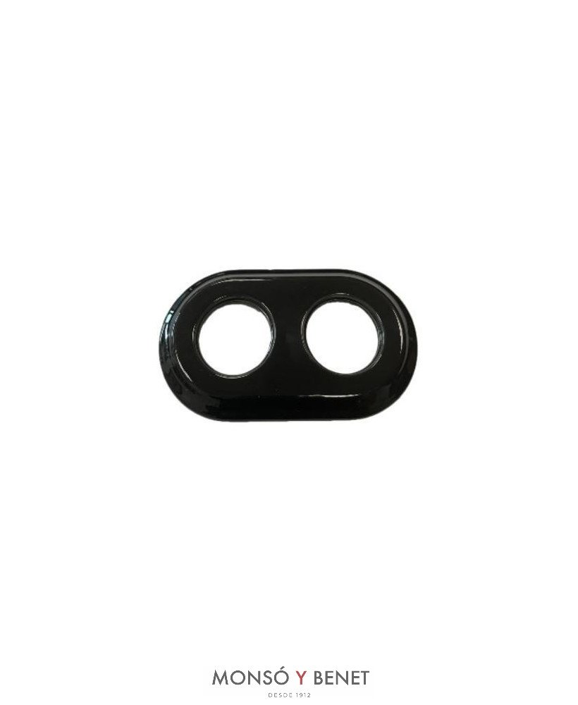 MARCO 2 ELEMENTOS 9206PN PORCELANA NEGRO EMPOTRAR FBDE