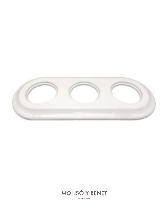 MARCO 3 ELEMENTOS 9207PB PORCELANA BLANCO EMPOTRAR FBDE