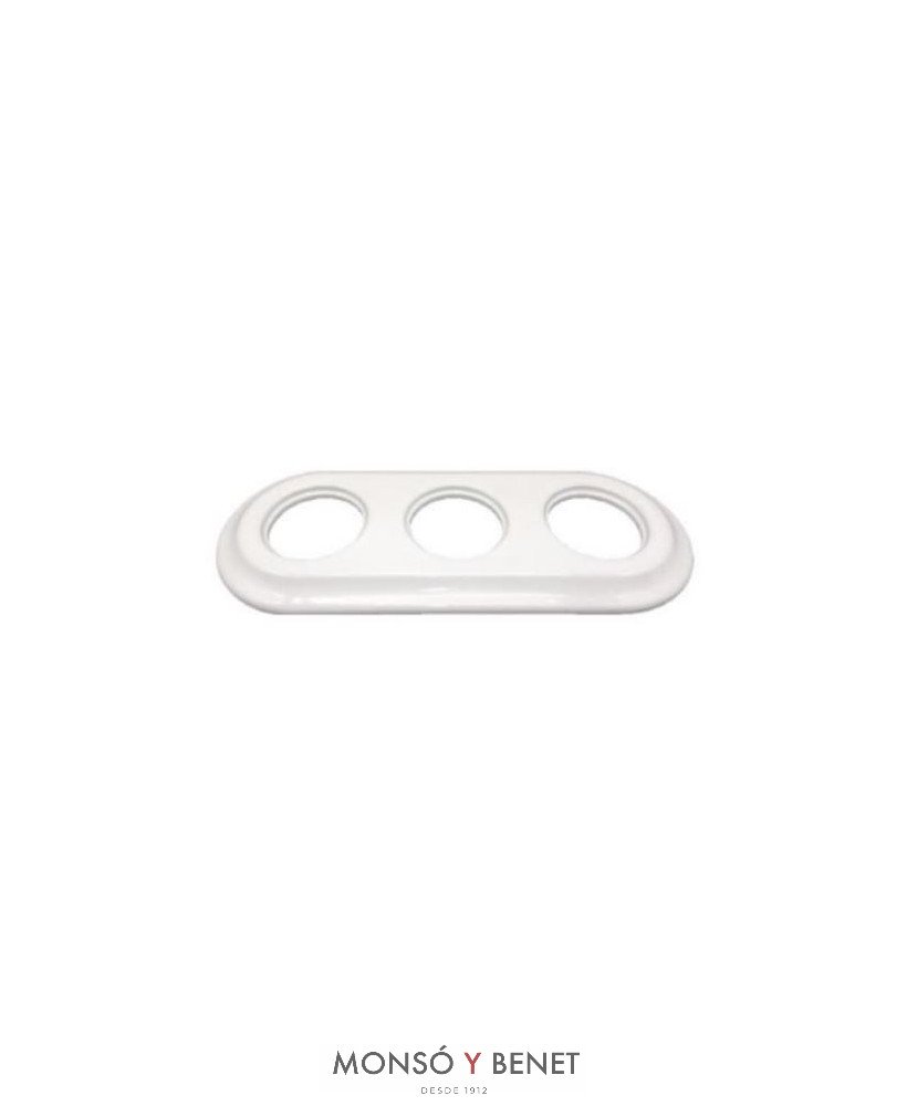 MARCO 3 ELEMENTOS 9207PB PORCELANA BLANCO EMPOTRAR FBDE