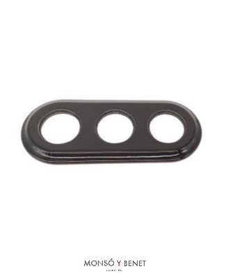 MARCO 3 ELEMENTOS 9207PN PORCELANA NEGRO EMPOTRAR FBDE