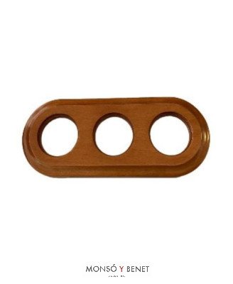 MARCO 3 ELEMENTOS 9207MO MADERA OSCURA EMPOTRAR FBDE