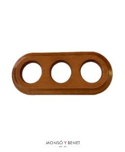 MARCO 3 ELEMENTOS 9207MO MADERA OSCURA EMPOTRAR FBDE