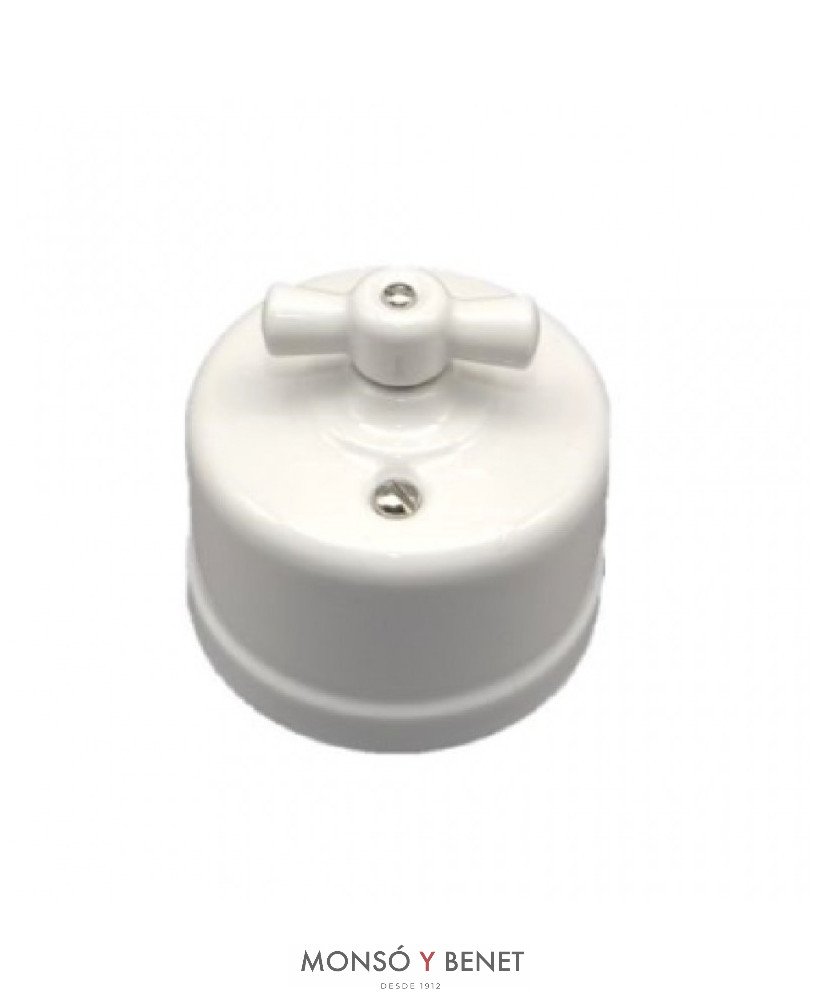 INTERRUPTOR-CONMUTADOR 9220PB PORCELANA BLANCO SUP. FBDS