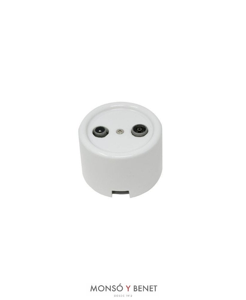 TOMA TV+FM 9223PB PORCELANA BLANCO SUPERFICIE FBDS