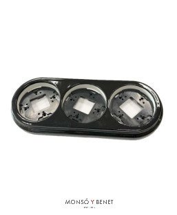 MARCO 3 ELEMENTOS 9227PN PORCELANA NEGRO SUPERFICIE FBDS