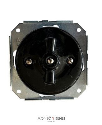 INTERRUPTOR-CONMUTADOR 9200PN PORCELANA NEGRO EMP. FBDE