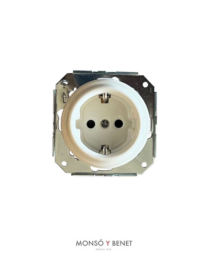 BASE ENCHUFE TOMA TIERRA 9201PB PORCELANA BLANCO EMP. FBDE