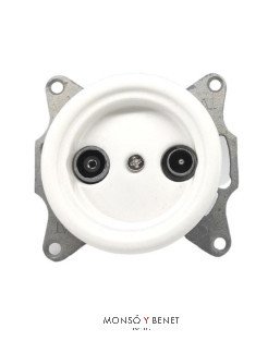 TOMA TV+FM 9203PB PORCELANA BLANCO EMPOTRAR FBDE