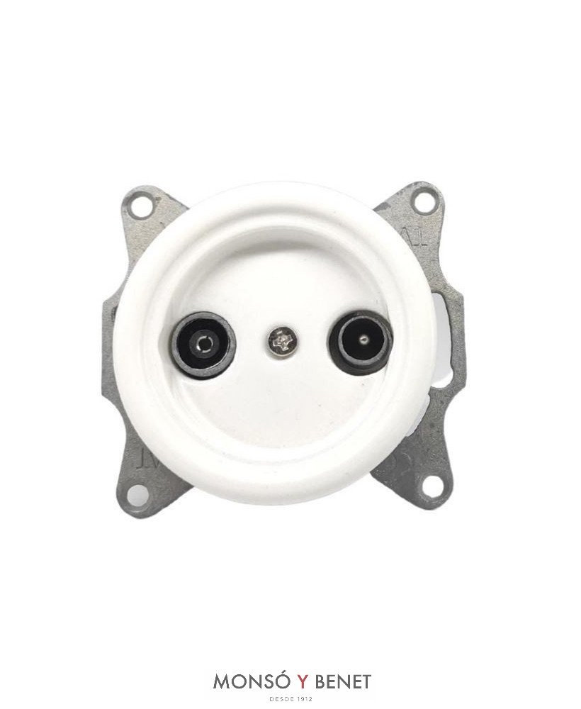 TOMA TV+FM 9203PB PORCELANA BLANCO EMPOTRAR FBDE