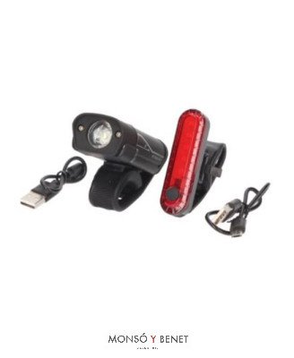 KIT LUCES LED DELANTERA+TRASERA BICICLETA LB-2183