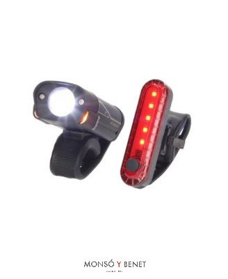KIT LUCES LED DELANTERA+TRASERA BICICLETA LB-2183