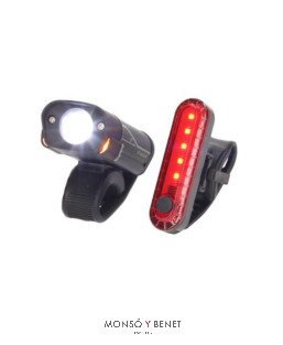 KIT LUCES LED DELANTERA+TRASERA BICICLETA LB-2183