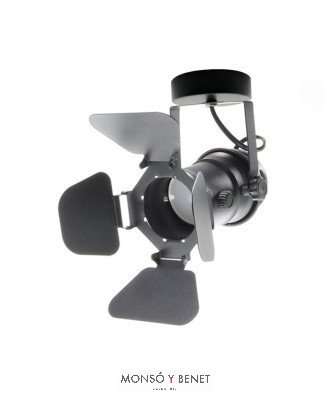 FOCO ROCKETTE GU10 CON ALETAS RA-4341 NEGRO