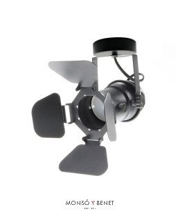 FOCO ROCKETTE GU10 CON ALETAS RA-4341 NEGRO