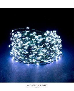 GUIRNALDA 180 LEDS BLANCO FRIO A PILAS 18 mts. A18057