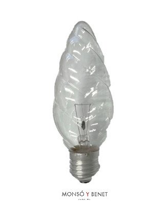 BOMBILLA VEL.RIZADA T48X140 40W E27