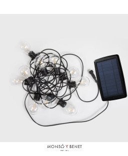 GUIRNALDA INTEMPERIE 10 LUCES CALIDA PANEL SOLAR ALLEGRA N