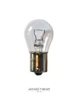 BOMBILLA PILOTO SEÑALIZACION O MOVIOLA 12V 15W BA15S