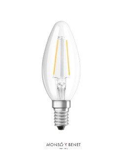 BOMBILLA LED VELA TRANSPARENTE 02VOM2 2700K