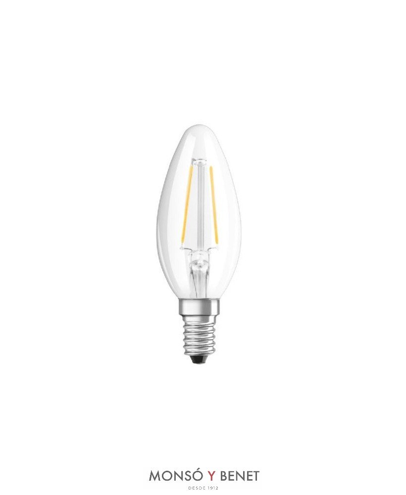 BOMBILLA LED VELA TRANSPARENTE 02VOM2 2700K