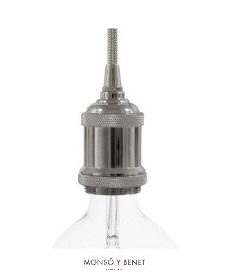 PORTALAMPARAS METALICO No. 12140 CROMO BRILLO