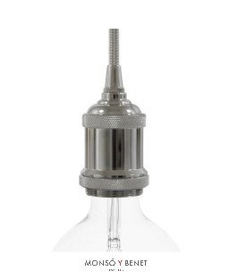 PORTALAMPARAS METALICO No. 12140 CROMO BRILLO