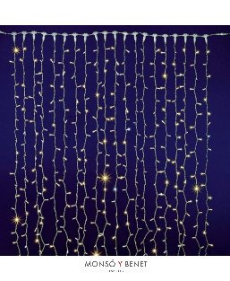 CORTINA 400 LEDS BLANCO CALIDO EXTERIOR IP65 D40112