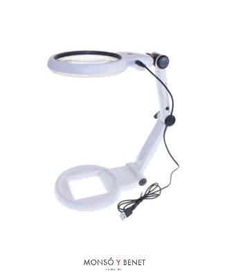 FLEXO SOBREMESA LINTERNA LUPA CON LUZ DOBLE LED LL-1203
