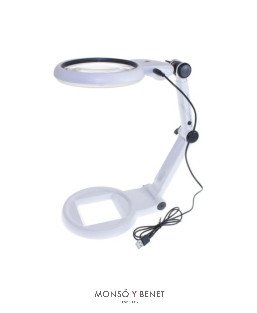 FLEXO SOBREMESA LINTERNA LUPA CON LUZ DOBLE LED LL-1203