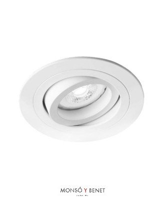 ARO BASC. ALUM. 1x50mm. AR-284 BLANCO AGUJERO Ø80 a 100mm
