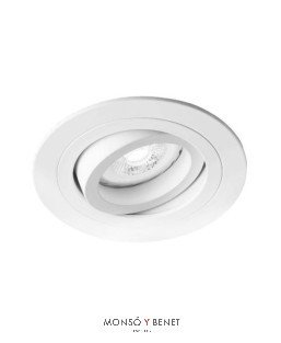 ARO BASC. ALUM. 1x50mm. AR-284 BLANCO AGUJERO Ø80 a 100mm