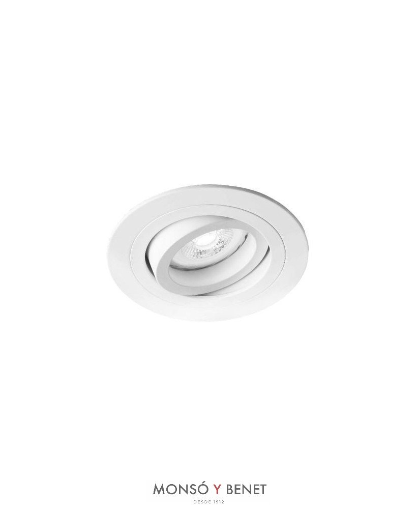 ARO BASC. ALUM. 1x50mm. AR-284 BLANCO AGUJERO Ø80 a 100mm