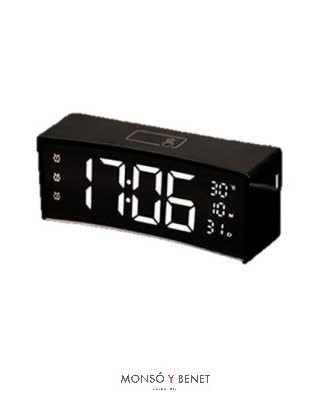 DESPERTADOR DIGITAL TEMPERATURA Y FECHA DG-4402 NEGRO