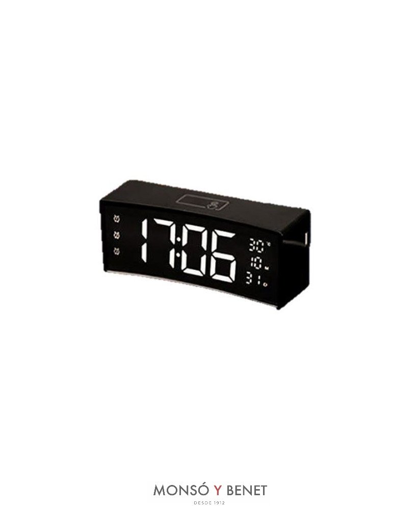 DESPERTADOR DIGITAL TEMPERATURA Y FECHA DG-4402 NEGRO