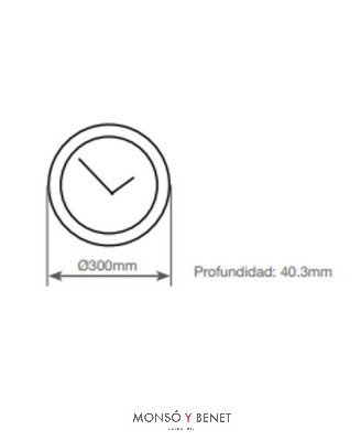 RELOJ PARED NUMEROS GRANDES RE- 458 A ALUMINIO