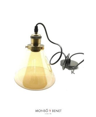 LAMPARA TECHO VINTAGE METAL Y CRISTAL LA-2835