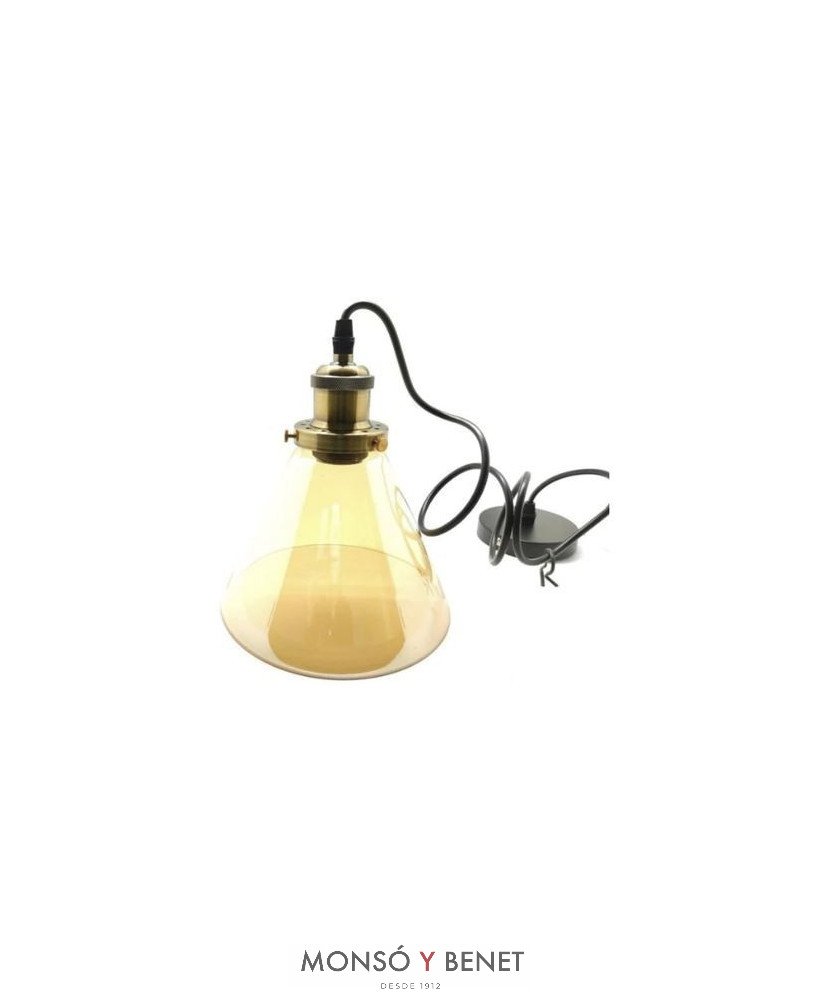 LAMPARA TECHO VINTAGE METAL Y CRISTAL LA-2835