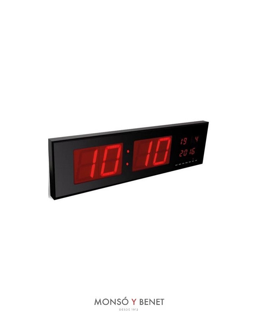 RELOJ GRANDE CON DISPLAY LED ROJO LUMINOSO RWC-208