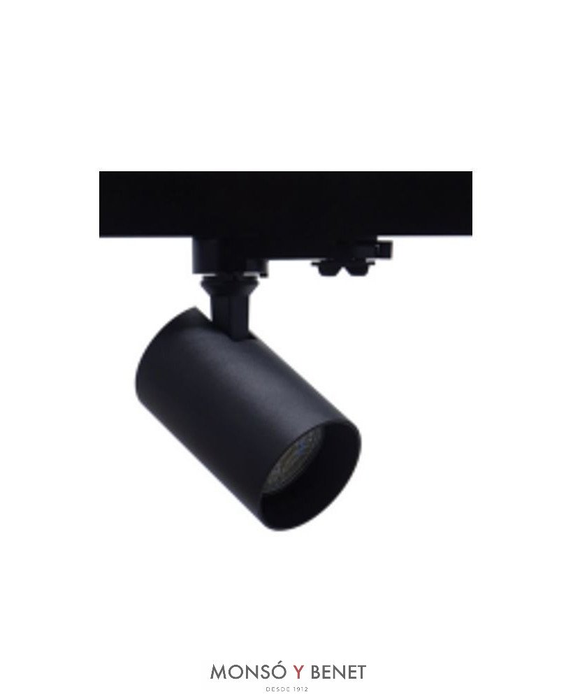 FOCO CARRIL ORIENTABLE RECAMBIABLE 1xGU10 FC-398 NEGRO