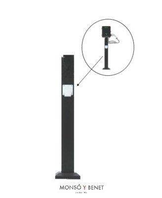 PEDESTAL CCP-827 PARA ESTACIÓN DE RECARGA AUTO