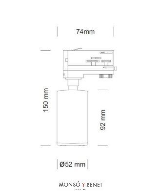 FOCO MINI 1xGU10 FCM-398 BLANCO