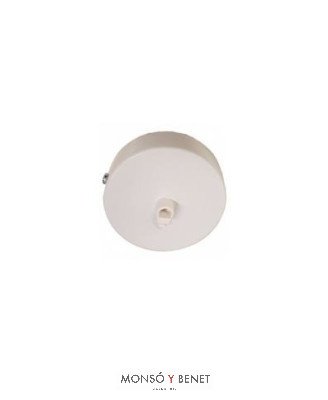 BASE SOPORTE TECHO 60MM. 1 SALIDA B-060 BLANCA