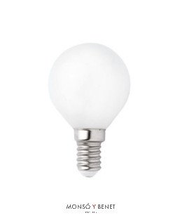 BOMBILLA LED ESFERICA MATE 04EFM2 E14 2K
